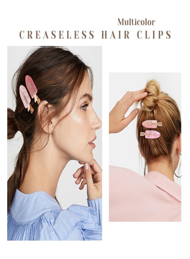 Cptots No Crease Creaseless No Bend Hair Clips For Styling Non Slip Flat Clips For Makeup Hair Accessories For Women,Pink,12 PCS - Image 5